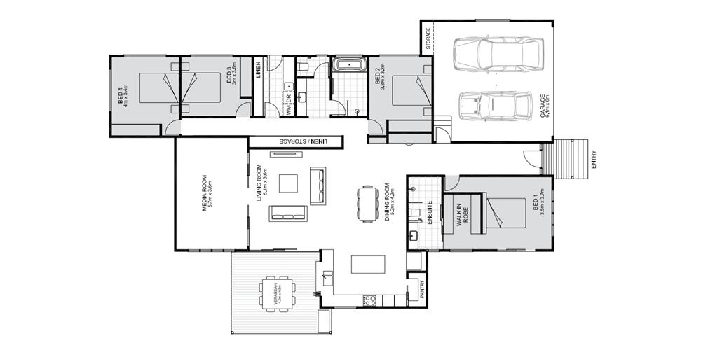 Acacia floorplan by Koru Builder Cairns