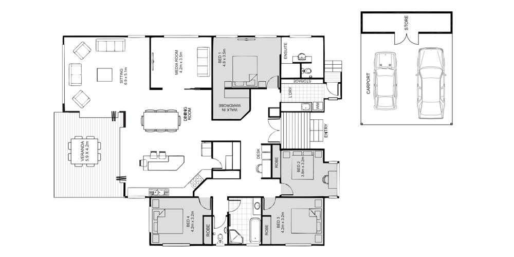 Stratford floorplan Koru Builders Cairns